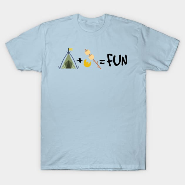 Tent + Smores = Fun T-Shirt by Equals Fun